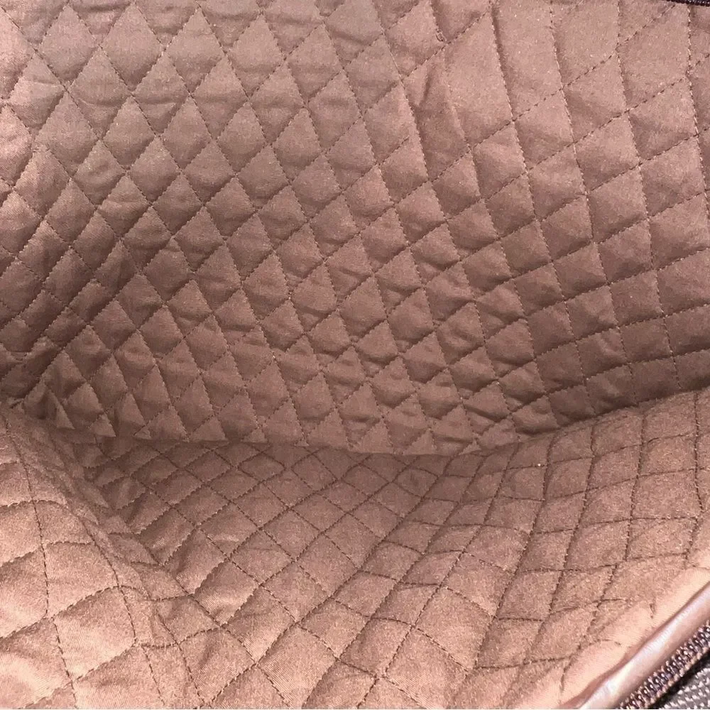 Quilted Fabric Floral Laptop Messenger Bag Lightweight School Work Business
